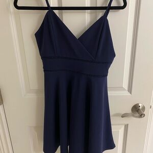 Francesca’s Navy Blue Spaghetti Strap Dress